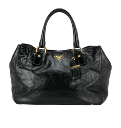 Vintage Tote, Leather, Black, 7, 3*